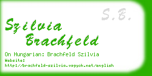 szilvia brachfeld business card